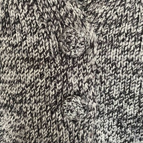 Sarah Spencer acrylic knit cardigan XL black grey - Picture 2 of 8